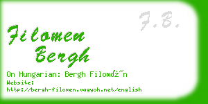 filomen bergh business card